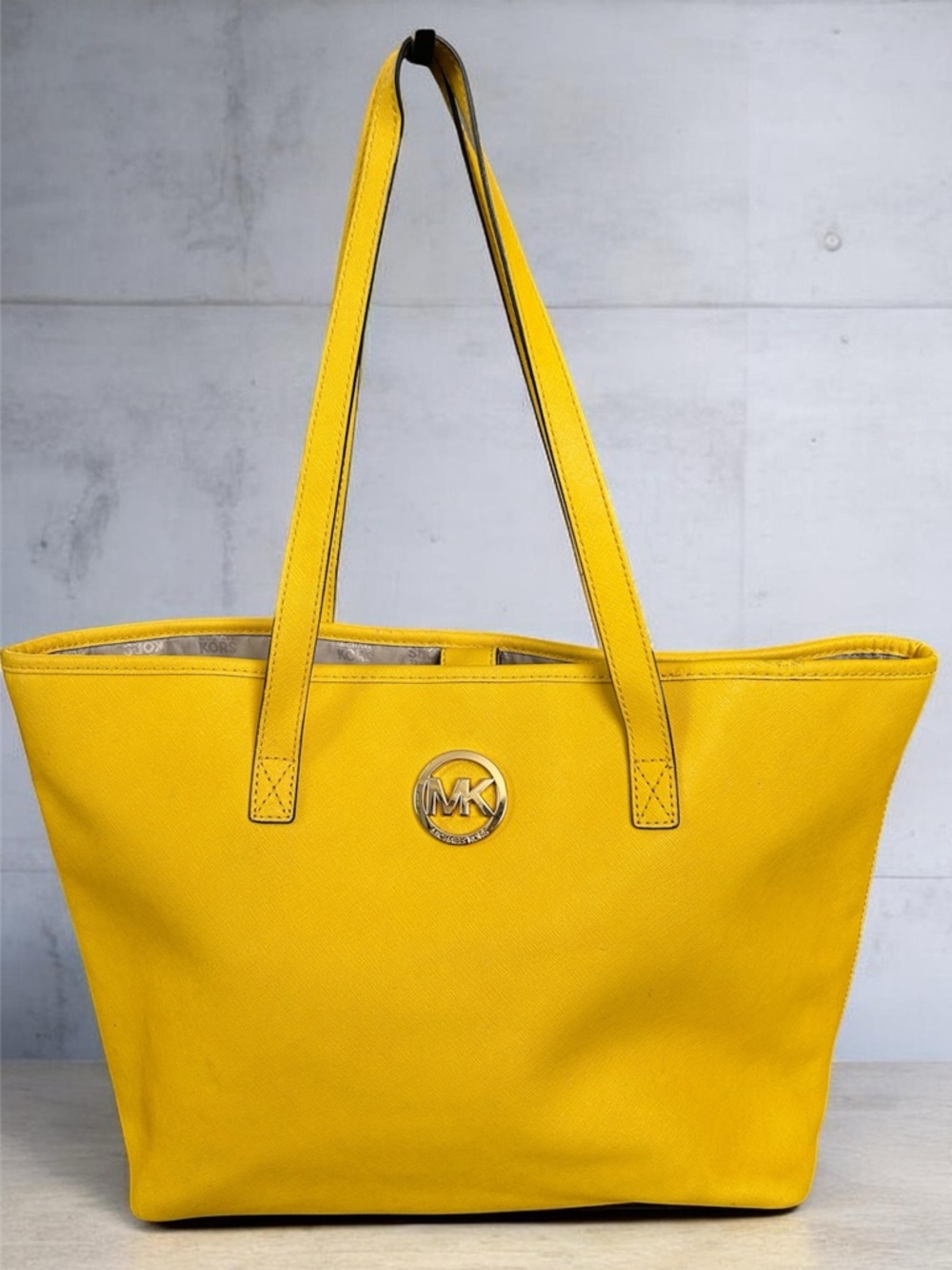 Michael Kors Bright Yellow MK Logo Tote